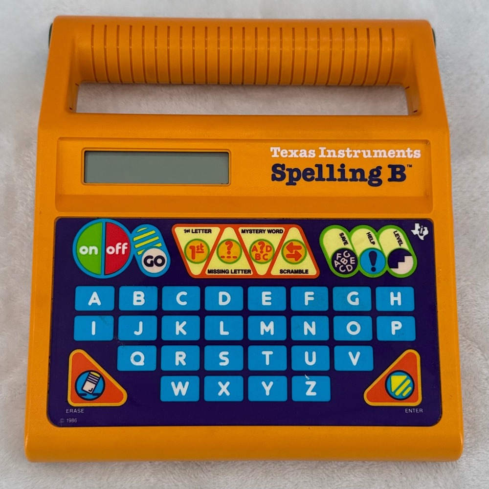 Vintage Texas Instruments Spelling B Kids Educational Learning Toy Retro 1986